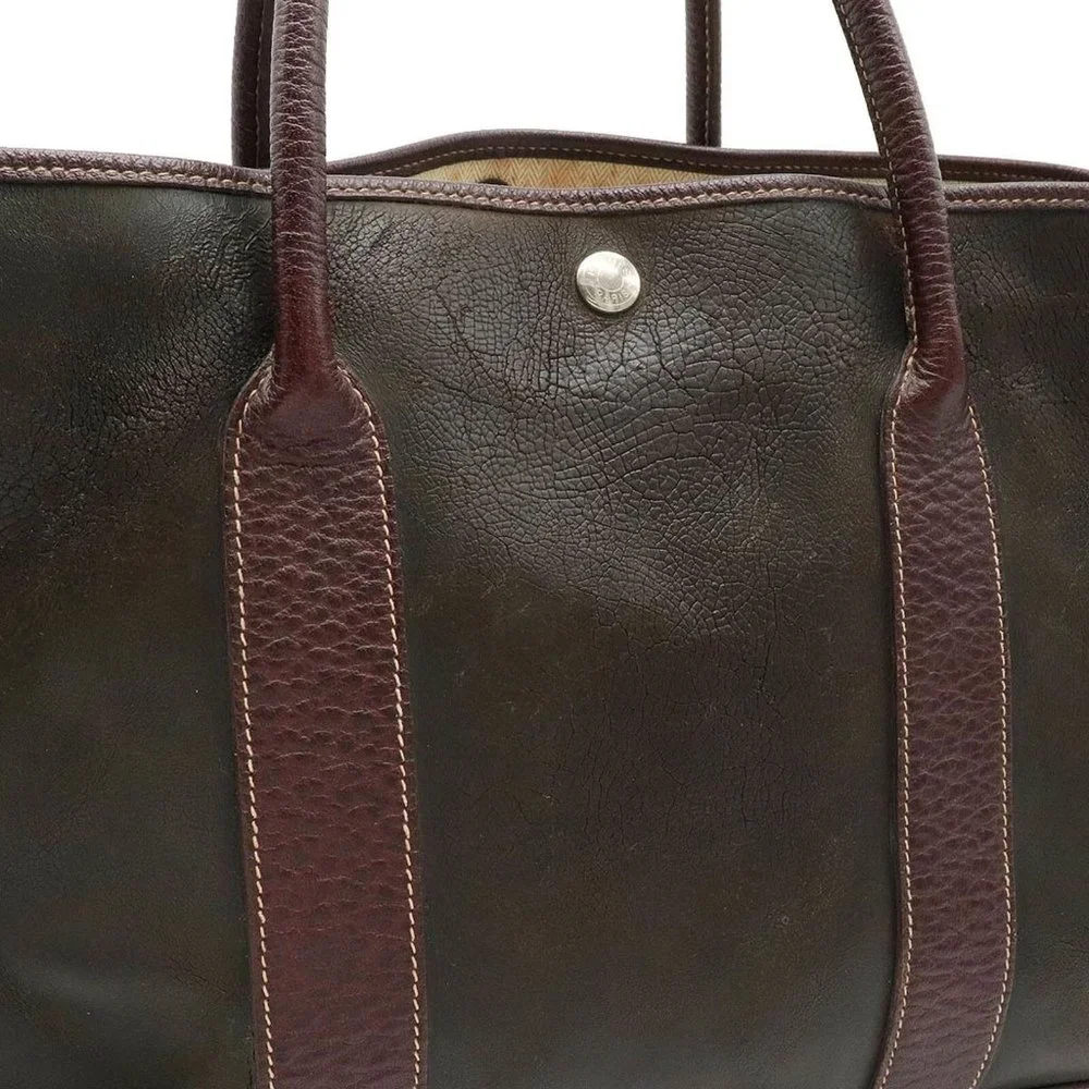 Hermes Garden Party PM Amazonia Tote Bag Authentic Beautiful Bordeaux Color - Picture 3 of 9